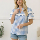 Sweet Meadow Cotton Gingham Top