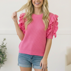 Flirty Flutter Sleeve Knit Top