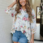 Home for the Weekend Floral Peplum Blouse