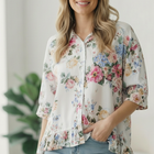Home for the Weekend Floral Peplum Blouse