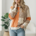 Orange Creamsicle Colorblock Pullover