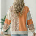 Orange Creamsicle Colorblock Pullover