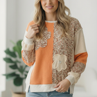 Orange Creamsicle Colorblock Pullover