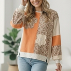 Orange Creamsicle Colorblock Pullover
