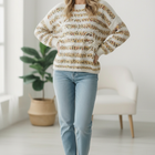 Daisy's for Days 3D Flower Long Sleeve Sweater