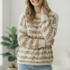 Daisy's for Days 3D Flower Long Sleeve Sweater