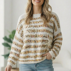 Daisy's for Days 3D Flower Long Sleeve Sweater