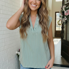 Fresh Pick Striped V-Neck Sleeveless Top