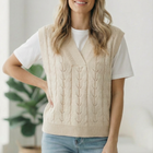 The Soft Breeze Cream Sweater Vest