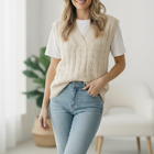 The Soft Breeze Cream Sweater Vest