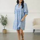 Garden at the Harbor Blue Dress