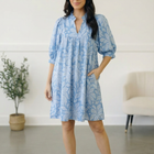 Garden at the Harbor Blue Dress