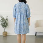 Garden at the Harbor Blue Dress