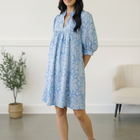 Garden at the Harbor Blue Dress