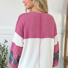 Rosy Garden Getaway Color Block Top
