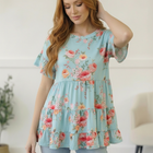 In the Mint Meadows Tiered Babydoll Top