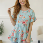 In the Mint Meadows Tiered Babydoll Top