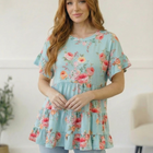 In the Mint Meadows Tiered Babydoll Top