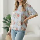 Vintage Bloom Light Blue Boyfriend Tee