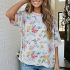 Rosey Teacup Ribbed Crewneck