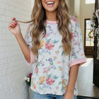 Rosey Teacup Ribbed Crewneck