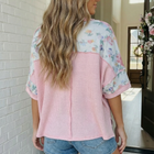 Rosey Teacup Ribbed Crewneck