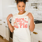 Here For The Pie Graphic T-Shirt In Cream