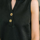 High Tide High Neck Embossed Sleeveless Dress in Black