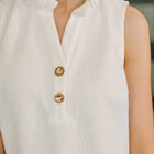 High Tide High Neck Embossed Sleeveless Dress in Off White
