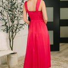Hold Me Down Midi Dress in Fuchsia