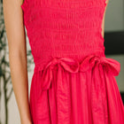 Hold Me Down Midi Dress in Fuchsia