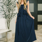 Hold Me Down Midi Dress in Navy