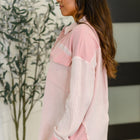 Hot & Unbothered Full Front Button Down Shacket in Pink