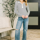 I Know What I Want Long Sleeve Henley Top- 3/3/2026
