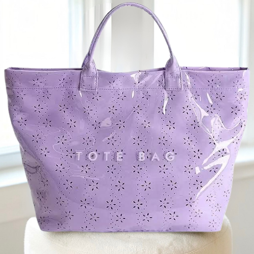 SC - Purple Eyelet TOTE BAG