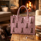 SC - ETA 9/30-10/14 The Hank Maroon Gingham Vinyl Tote©