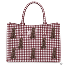 SC - ETA 9/30-10/14 The Hank Maroon Gingham Vinyl Tote©