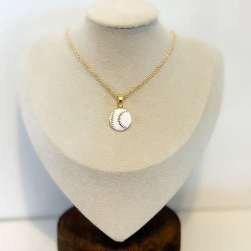 Golden Baseball Pendant