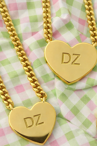 SC - Delta Zeta Engraved Gold Necklace