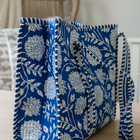SC - Melody Blue and White Floral Tote Bag