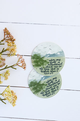 Psalm 61:2 | Coaster set