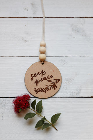 Seek Peace | Car Charm