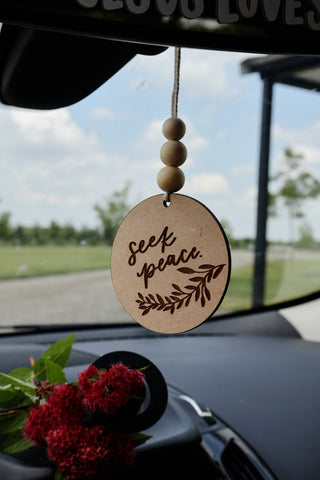 Seek Peace | Car Charm