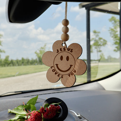 'Jesus Loves You' Car Charm