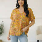 Sunlit Meadow Floral Top