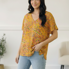 Sunlit Meadow Floral Top