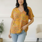 Sunlit Meadow Floral Top