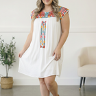 Fiesta Bloom Embroidered Dress