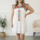 Fiesta Bloom Embroidered Dress