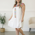Fiesta Bloom Embroidered Dress